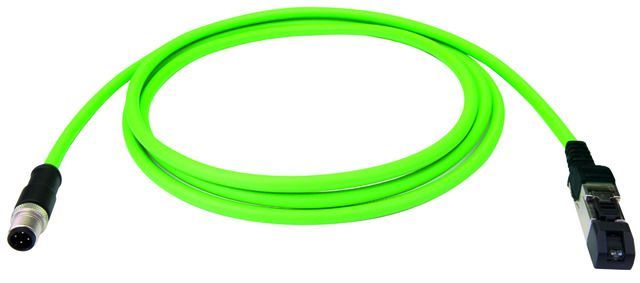 STX M12x1-RJ45 VL D-kod. Cat.5, - fibreline - Shop
